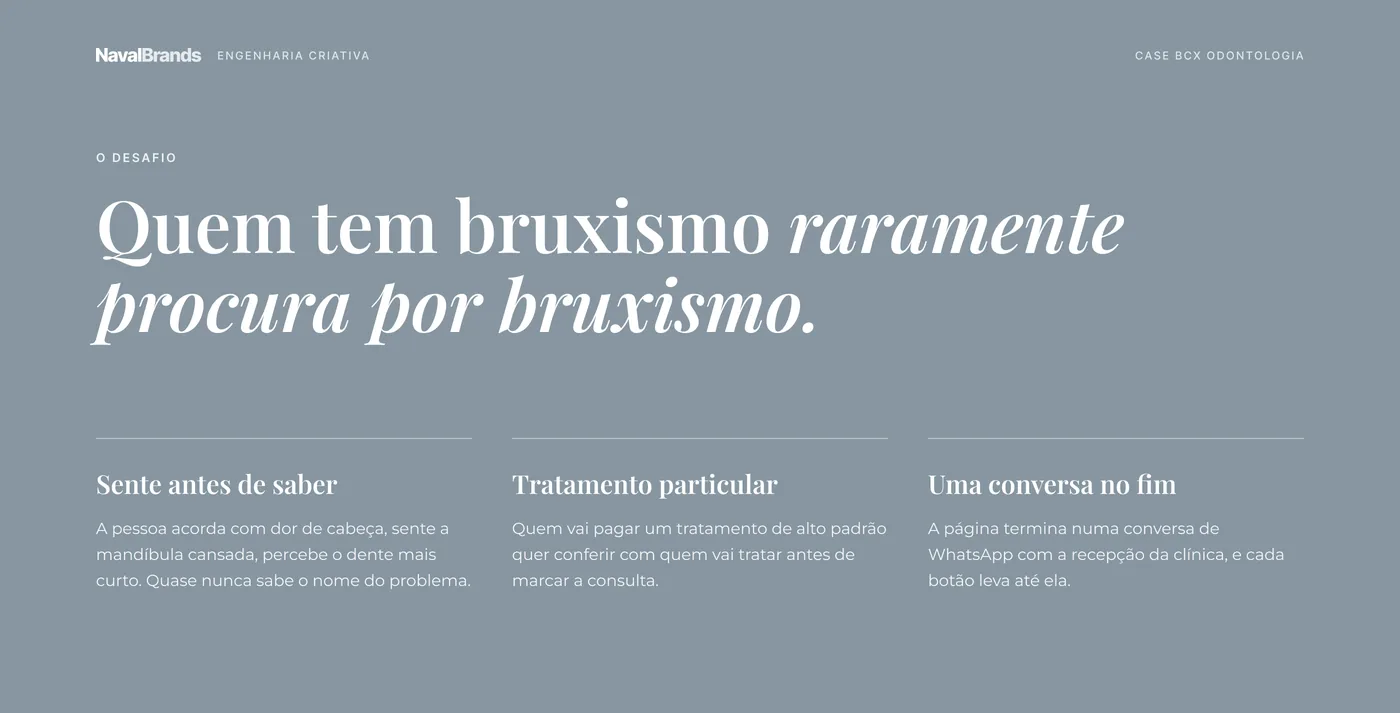 BCX Odontologia, o projeto