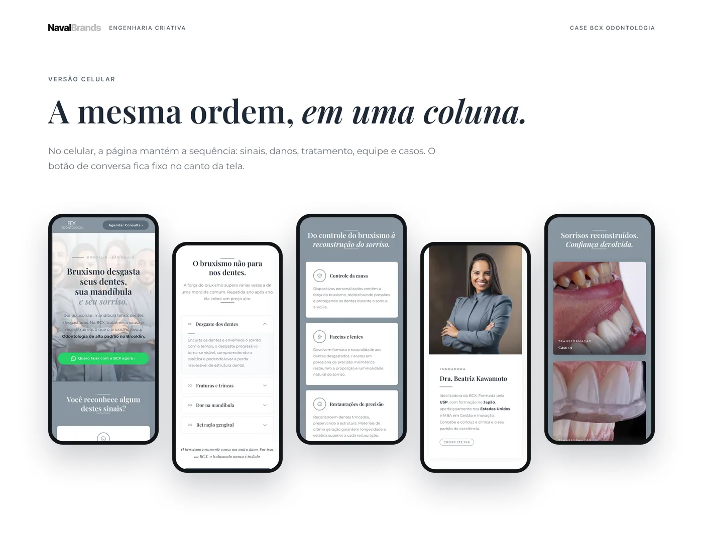 BCX Odontologia, no celular